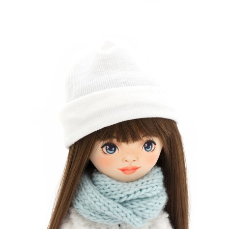 Sophie soft doll "in a white fur coat", 32 cm-3