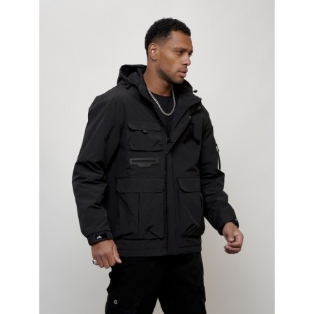 Sports male jacket, size 56, black color-6