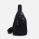 Male sling bag, artificial leather, black color