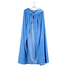 Carnival cloak for children, Blue plush, length 95 cm