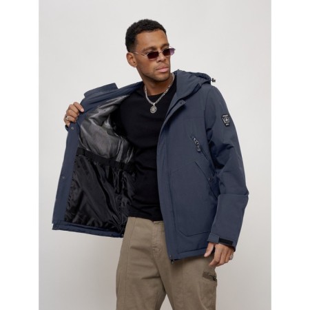 Sports male jacket, size 48, dark blue color-6