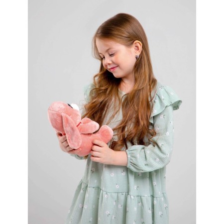 Soft toy "Bunny La Pu-la", pink color, 20 cm-4