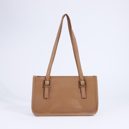 Bag Female Tout with zipper, beige color