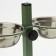 A stand with bowls, 2 x 250 ml, height 25 cm, collapsible, green