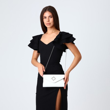 Female bag on a magnet, white color-5