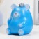 Piggy bank "Bear with the crown" Blue, 17cm