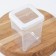Container for bulk products "Step", 1 l, 10 × 10 × 14 cm, white color