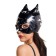 Glossy cat mask from Wetlook material, black color, OS size