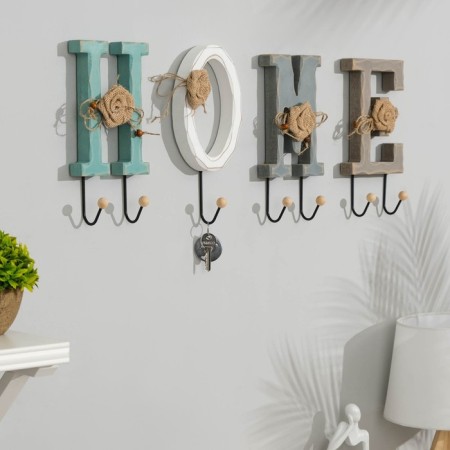 Decorative clothing hooks "Home", a letter with a hook 26 x 12 cm
