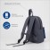 Baby backpack with zipper, external pocket, reflective strip, gray color