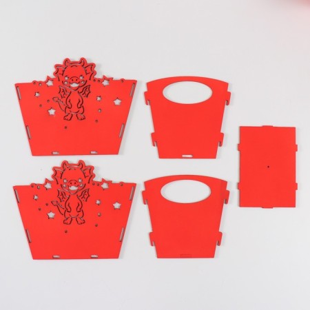 Basket-jacket "Dragosh" red 18x12x14.5 cm (set of 5 parts)-4