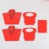 Basket-jacket "Dragosh" red 18x12x14.5 cm (set of 5 parts)