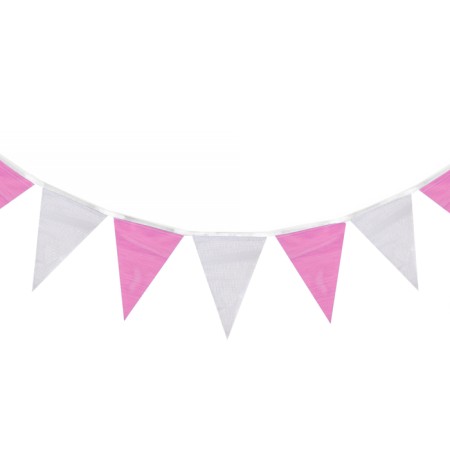Gylland flags, L-50 m, (set of 100 pcs), flag 13 x 18 cm, white-violet pink-1