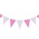 Gylland flags, L-50 m, (set of 100 pcs), flag 13 x 18 cm, white-violet pink