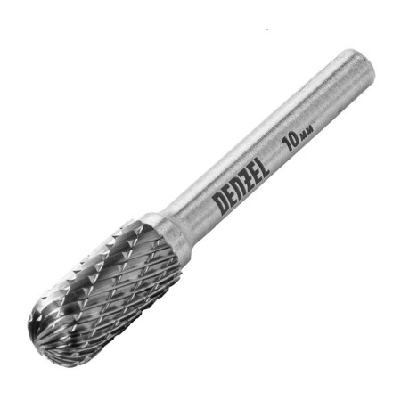 Borfraz for metal Denzel 72017, carbide, cylindrical. rounded, type-s, 10 mm