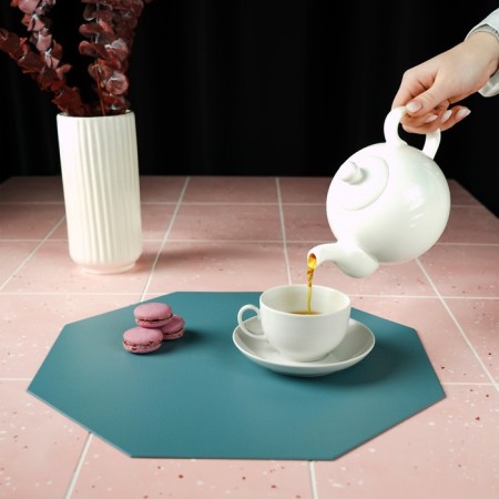 Serving napkin on the TEM table, 38 × 38 cm, blue color-8