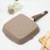 Granite Grill pan, 24 × 24 cm, removable handle, glass cover, anti-stick coating, brown color