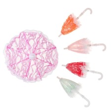 The umbrella is small, lace, d = 17 cm, the color of mix