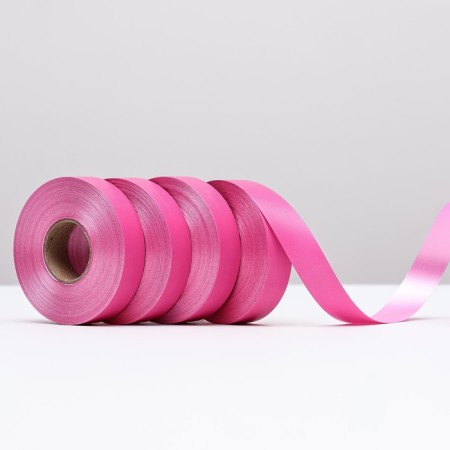 Polypropylene tape "Matte" for decor and gifts, pink, 2 cm x 50 m-1