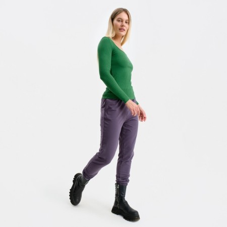 Women's trousers, Blue melange color, size 46-3