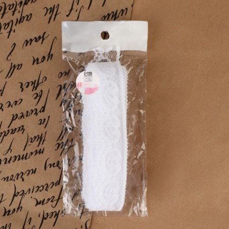 Capricon lace, 23 mm × 10 ± 1 m, white color-4