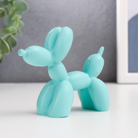 Souvenir Polystone "Air Ball - Dog" with pale blue 8x10x4 cm