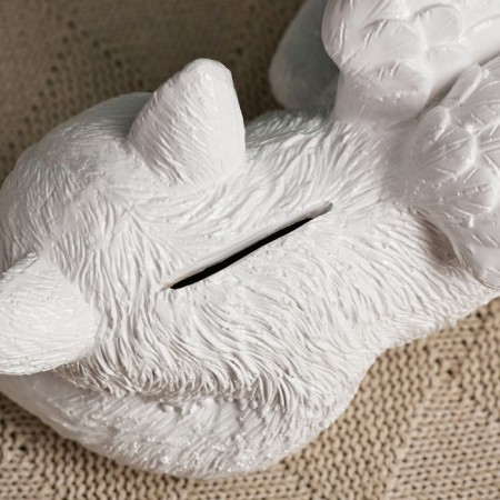 Piggy bank "Kitten Angel" 21x12cm, white-3