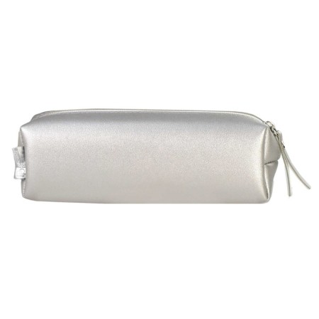 Penal is soft, 1 department, 55 x 195 x 60 mm, voluminous, artificial leather, with a window, nylon, Phoenix "Diamond" Gray 61313-3