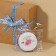 A satin decorative ribbon “Christmas tree toys”, white, 1.5 cm × 5 m
