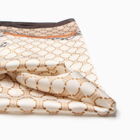 Women's scarf minku 70*70 cm, brown-1