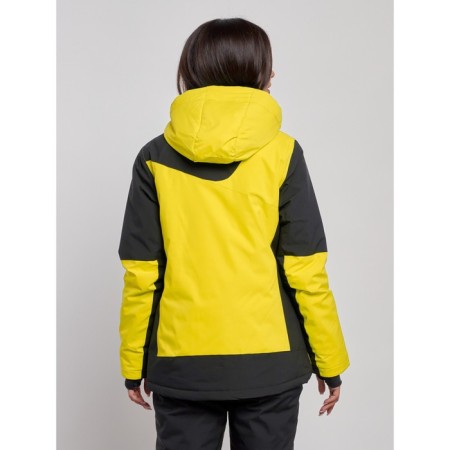 Ski jacket female, size 44, yellow color-3