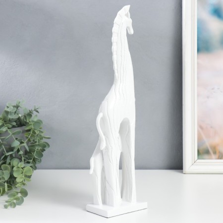 Souvenir Polystone "Three Zebra" White 6.5x10x40 cm-2