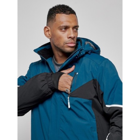 Ski costume male winter, size 54, blue color-12