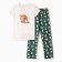 Home female "Corgi" (T -shirt/pants), white/green color, size 44