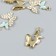 Decor for creativity metal, enamel, rhinestones "Two butterflies" silver, blue 1.4x2.2 cm