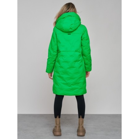 Coat insulated winter female, size 42, green color-3