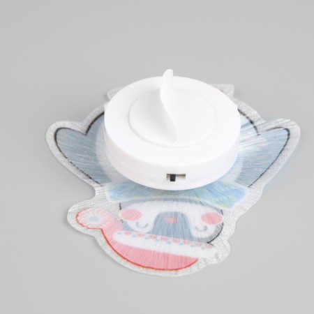 LED toy on Velcro "Penguin in a hat" 7.5 × 8 cm, batteries Lr44x3, glow of multi-2