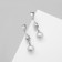 Earrings with pearls "abstraction" Boston, color silver