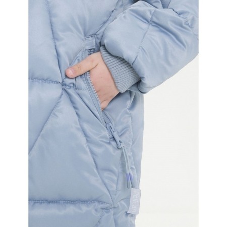 Coat for girls, height 104 cm, gray color-4