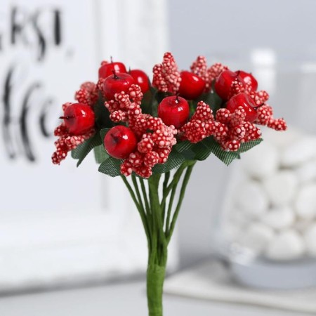Decor for creativity "Apple" mix 11 cm (1 set = 1 bouquet) in a bouquet of 12 colors