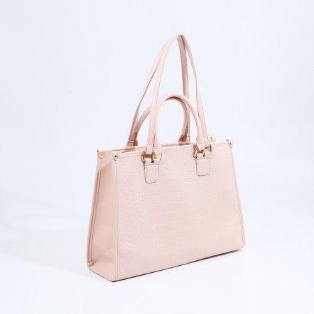 Bag Female Tout with zipper, pink color-1