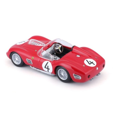 Racing machine Bburago Ferrari 250 Testa Rossa 1959, Die-Cast, 1:43, Red color-4
