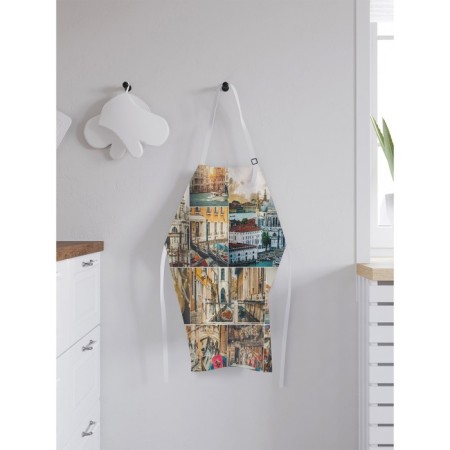 Apron kitchen with a photo print "Folk festivities", adjustable, size OS-1