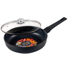 Deep pan-LORDOM pan, removable handle Soft-Touch, with a lid, d = 28 cm