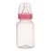 A bottle for feeding, a classic throat, 150 ml., From 0 months, cylinder, pink color