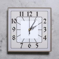 Wall clock, series: classic, discrete move, 23.5 x 23.5 cm, mix
