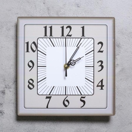 Wall clock, series: classic, discrete move, 23.5 x 23.5 cm, mix