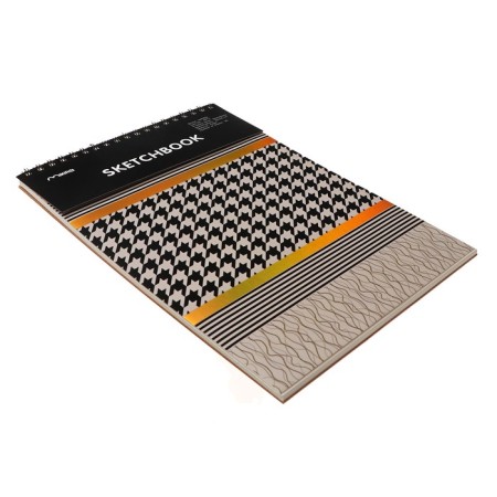 Sketchbook 25x35cm for pastel, 30 sheets "Geometry", hard cover, density 130 gr, mix-4