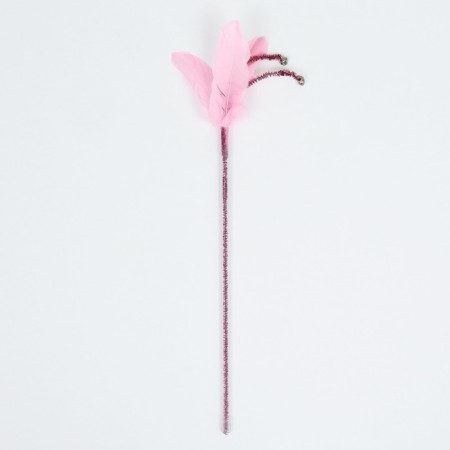 Teaser "pink miracle" with feathers and bells 30 cm, pink-3
