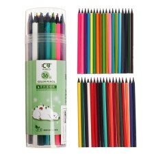 Pencils 36 colors in a tube, hexagonal (plastic) black base.